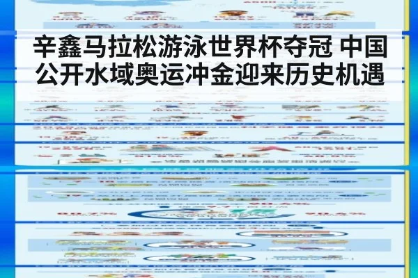 辛鑫马拉松游泳世界杯夺冠 中国公开水域奥运冲金迎来历史机遇